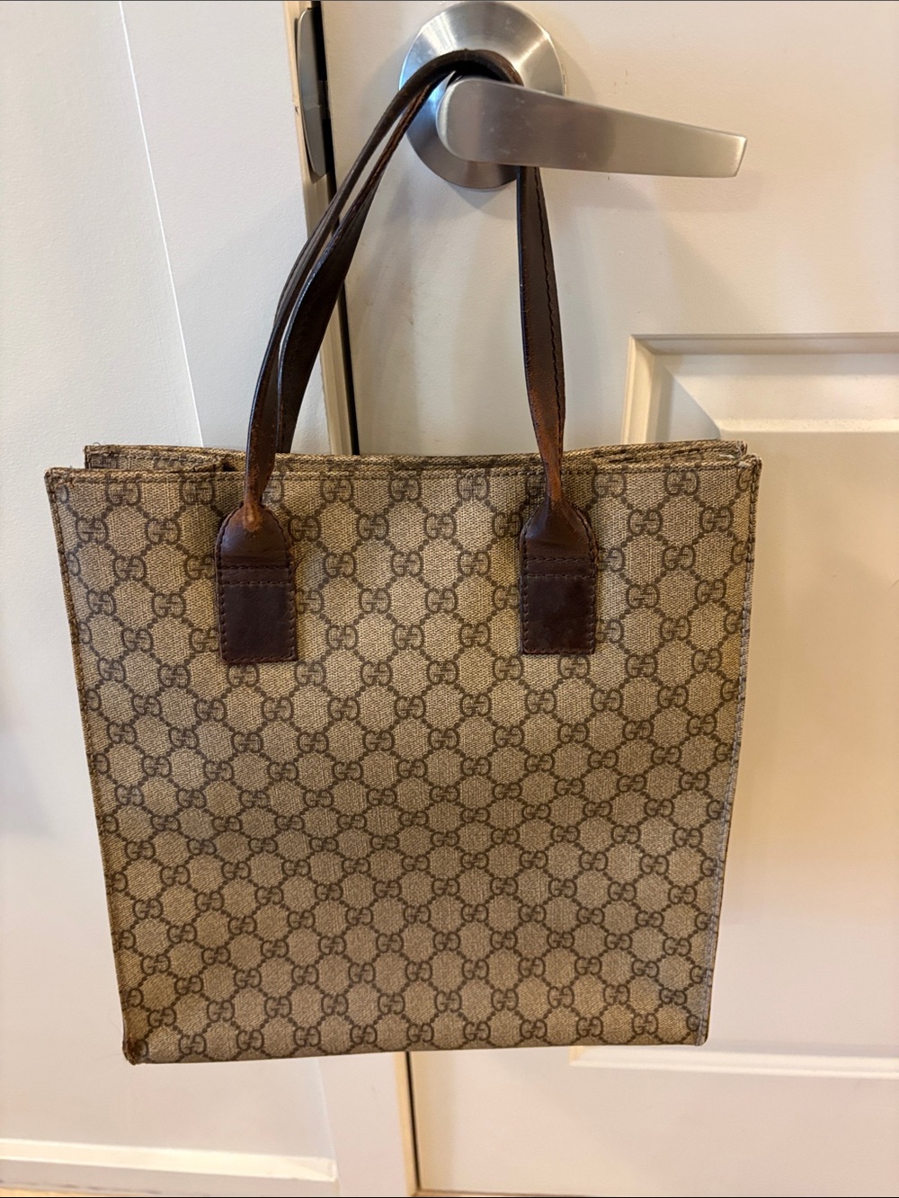 Gucci Brown Monogram Canvas Messenger Tote project bag